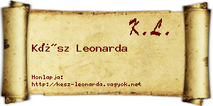 Kész Leonarda névjegykártya